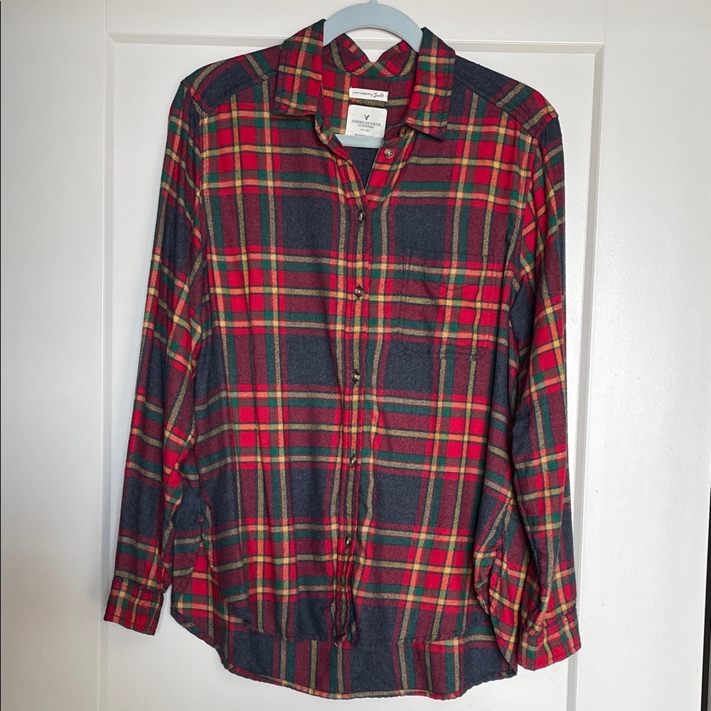 American Eagle women’s Ahh-amazingly Soft Flannel Shirt size L